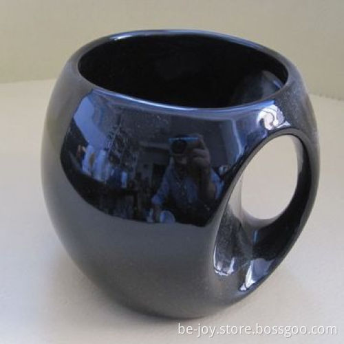 11oz ceramic spherical-shaped mug, various colors and artworks are available, OEM orders are welcome
